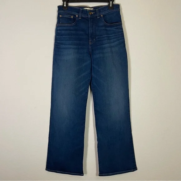 Madewell NWT Petite Perfect Vintage Wide-Leg Jeans Size 27P in Pipestone Wash - Picture 7 of 16